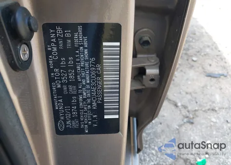 2012 Hyundai Accent Gls from USA, damaged, VIN KMHCU4AE3CU069776